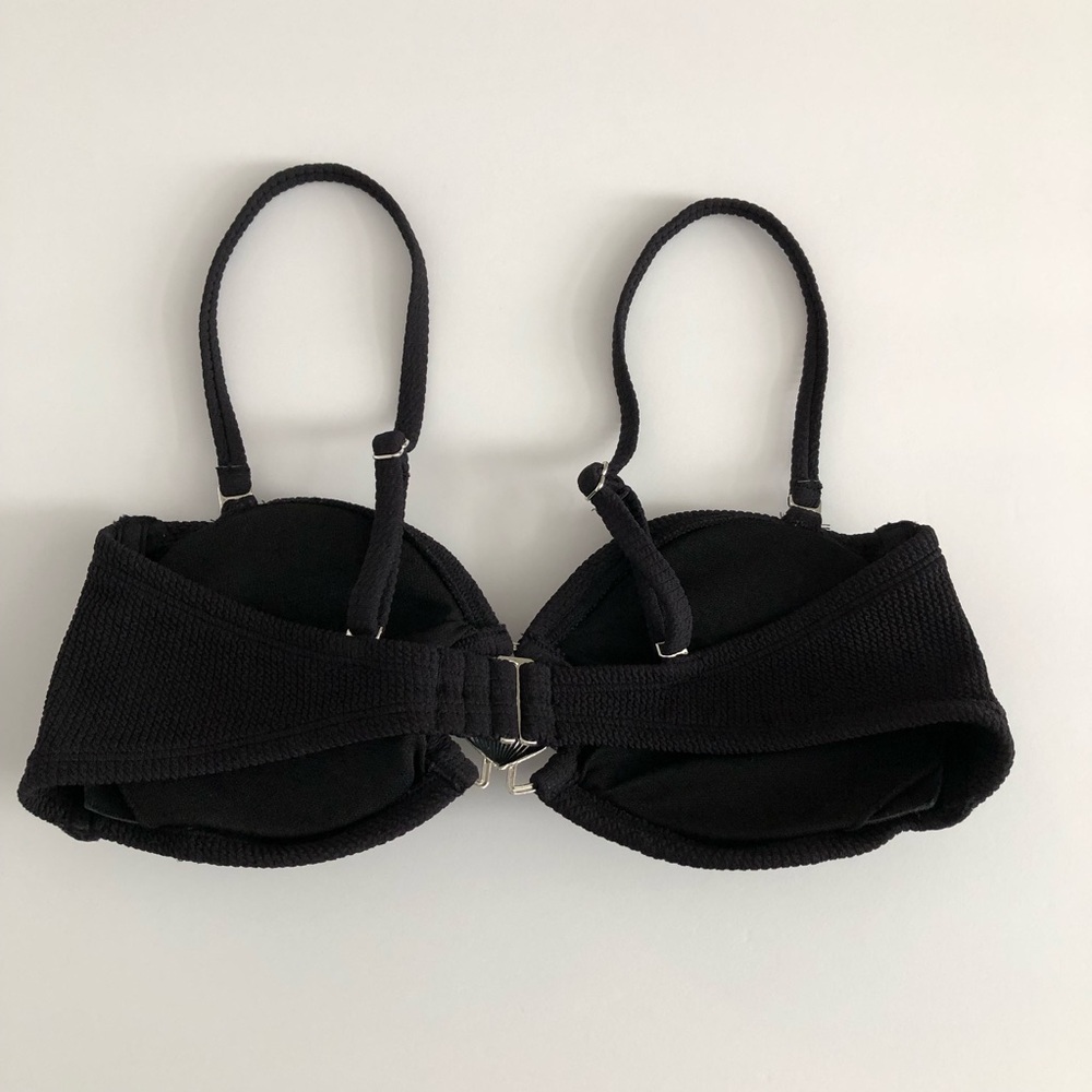 Black Bikini Top with Shell Detail - Picture 4 of 8